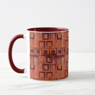 Geometrisch rot und orange tasse