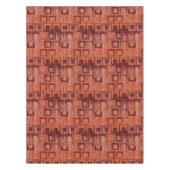 Geometrisch rot und orange tischdecke (Vorderseite)