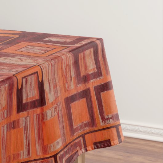 Geometrisch rot und orange tischdecke (Beispiel)