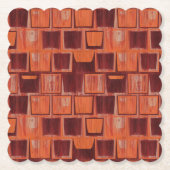 Geometrisch rot und orange untersetzer (Vorderseite)