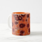 Geometrisch rot und orange zweifarbige tasse (Vorderseite Links)