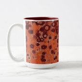 Geometrisch rot und orange zweifarbige tasse (Links)