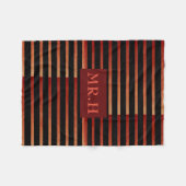 Geometrisch rot und schwarz gestrichen fleecedecke (Vorderseite (Horizontal))