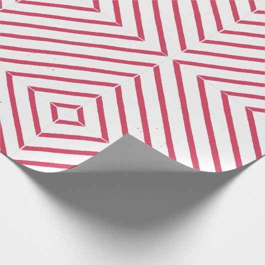 geometrisch rotes Muster Geschenkpapier (Ecke)