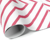 geometrisch rotes Muster Geschenkpapier (Rolleneckpunkt)