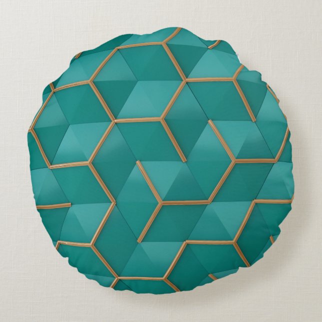 geometrisch rundes kissen (Rückseite)