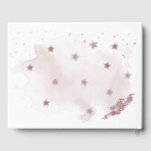 geometrisch schöne pinkfarbene Blume Gästebuch (Rückseite)