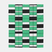 Geometrisch, schwarz, grün Mitte Fleecedecke (Vorderseite)