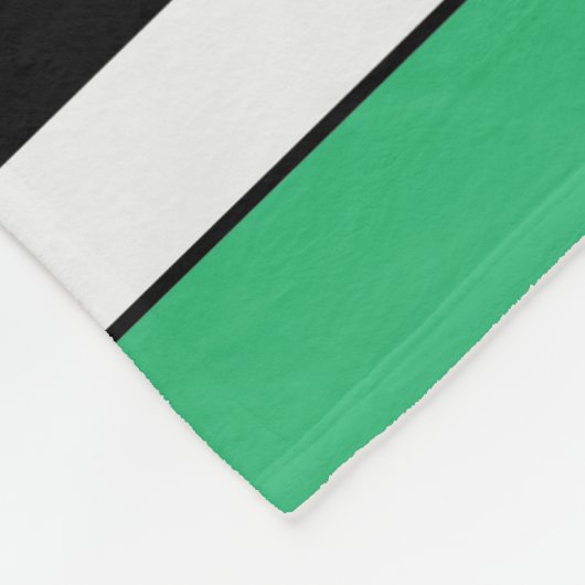 Geometrisch, schwarz, grün Mitte Fleecedecke (Ecke)