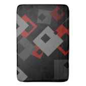 geometrisch schwarz-rot und grau badematte (Vorderseite Vertikal)