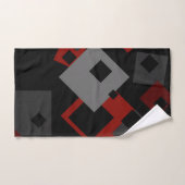 geometrisch schwarz-rot und grau badhandtuch set (Handtuch)