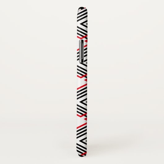 Geometrisch, schwarz, rot und weiß Case-Mate iPhone hülle (Hinten/Rechts)