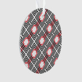 Geometrisch, schwarz, rot und weiß ornament (Vorderseite)