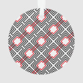 Geometrisch, schwarz, rot und weiß ornament (Rückseite)