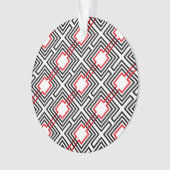 Geometrisch, schwarz, rot und weiß ornament (Vorderseite)