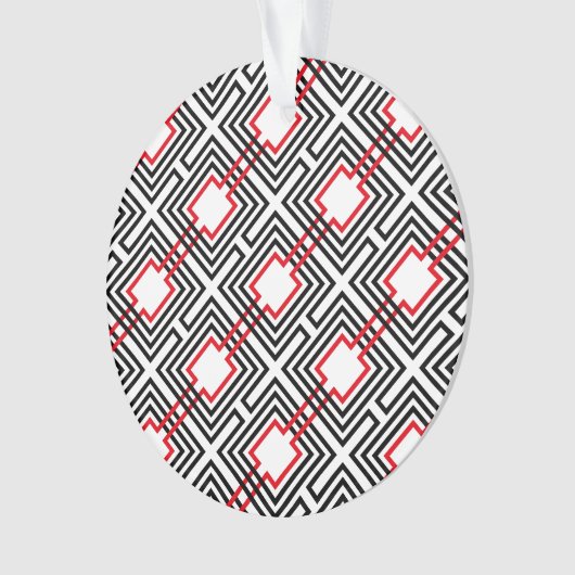 Geometrisch, schwarz, rot und weiß ornament (Vorderseite)