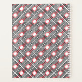 Geometrisch, schwarz, rot und weiß planer (Rückseite)