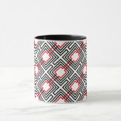 Geometrisch, schwarz, rot und weiß tasse (Zentrum)