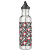 Geometrisch, schwarz, rot und weiß trinkflasche (Rechts)