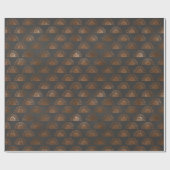 Geometrisch, schwarz und kopper geschenkpapier (Flach)