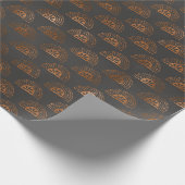 Geometrisch, schwarz und kopper geschenkpapier (Ecke)