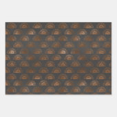 Geometrisch, schwarz und kopper geschenkpapier set (Vorderseite 2)