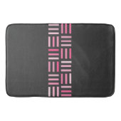 Geometrisch, schwarz und rosa badematte (Vorderseite)
