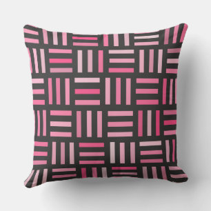Geometrisch, schwarz und rosa kissen
