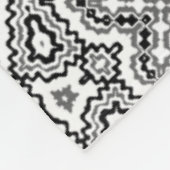 geometrisch-schwarz-weiß-ethnische Muster Fleecedecke (Ecke)