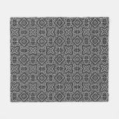 geometrisch-schwarz-weiß-ethnische Muster Fleecedecke (Vorderseite (Horizontal))
