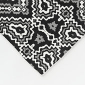geometrisch-schwarz-weiß-ethnische Muster Fleecedecke (Ecke)
