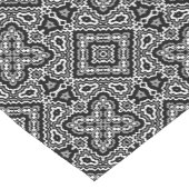 geometrisch-schwarz-weiß-ethnische Muster Kurzer Tischläufer (Ecke)