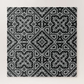 geometrisch-schwarz-weiß-ethnische Muster Puzzle (Horizontal)