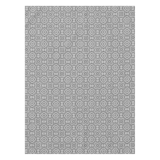 geometrisch-schwarz-weiß-ethnische Muster Tischdecke (Vorderseite)