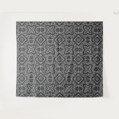 geometrisch-schwarz-weiß-ethnische Muster Wandteppich (Vorderseite (Horizontal))