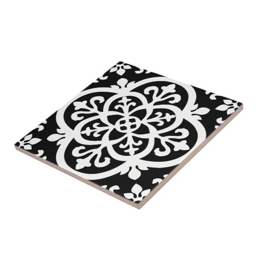 geometrisch-schwarz-weiß gefärbte Fliesen (Seite)