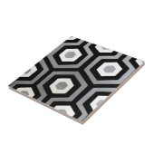 geometrisch schwarz-weiß, sechseckig, schwarz und fliese (Seite)