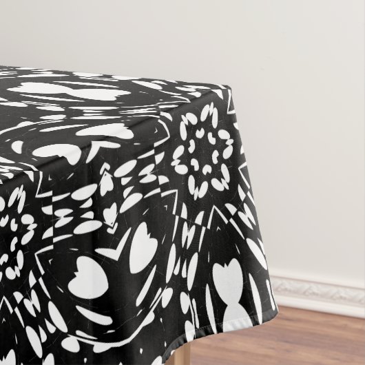 geometrisch schwarz-weiß tischdecke (Beispiel)