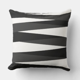 Geometrisch, schwarz, weiß und grau kissen