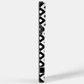 Geometrisch Schwarz-weißer Diamantpunkt Case-Mate iPhone Hülle (Rückseite / Rechts)