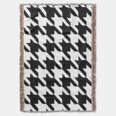 geometrisch Schwarz-weißes Hahnentrittmuster Decke (Vorderseite Vertikal)