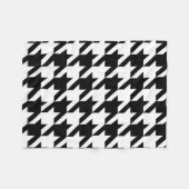 geometrisch Schwarz-weißes Hahnentrittmuster Fleecedecke (Vorderseite (Horizontal))