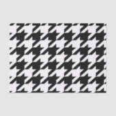 geometrisch Schwarz-weißes Hahnentrittmuster Seidenpapier (Vorderseite)