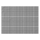 geometrisch Schwarz-weißes Hahnentrittmuster Tischdecke (Vorderseite (Horizontal))