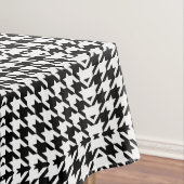 geometrisch Schwarz-weißes Hahnentrittmuster Tischdecke (Beispiel)