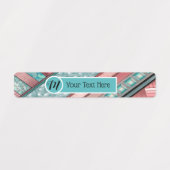 Geometrisch Silken Streifen - Benutzerdefiniertes Etiketten (Design 1)