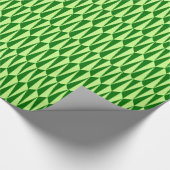 geometrisch, smaragdgrün, Mitte des Jahrhunderts Geschenkpapier (Ecke)