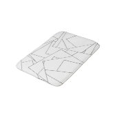 Geometrisch-Stilvolles Schwarzweiss-modernes Badematte (Schrägansicht)