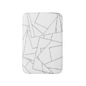 Geometrisch-Stilvolles Schwarzweiss-modernes Badematte (Vorderseite Vertikal)