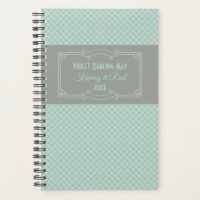 Geometrisch und Art-Deco-Minte & Grau Personalisie